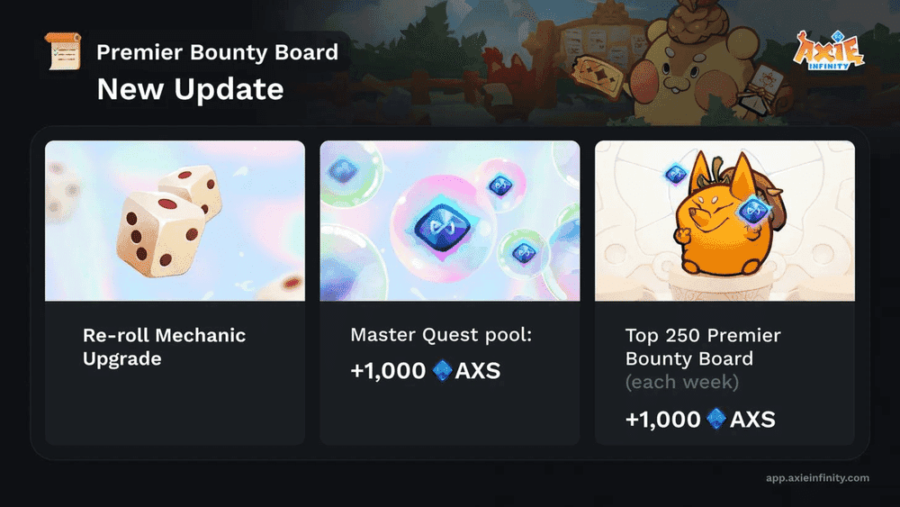 Boost Your Game: Explore the New, Reward-Rich Axie Bounty Board Update