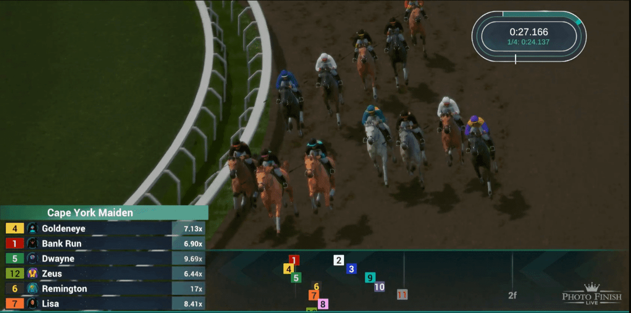 Photo Finish LIVE est un jeu de courses de chevaux virtuel pour gagner dans lequel vous pouvez courir contre d&#39;autres propriétaires réels et créer des générations de chevaux uniques.
