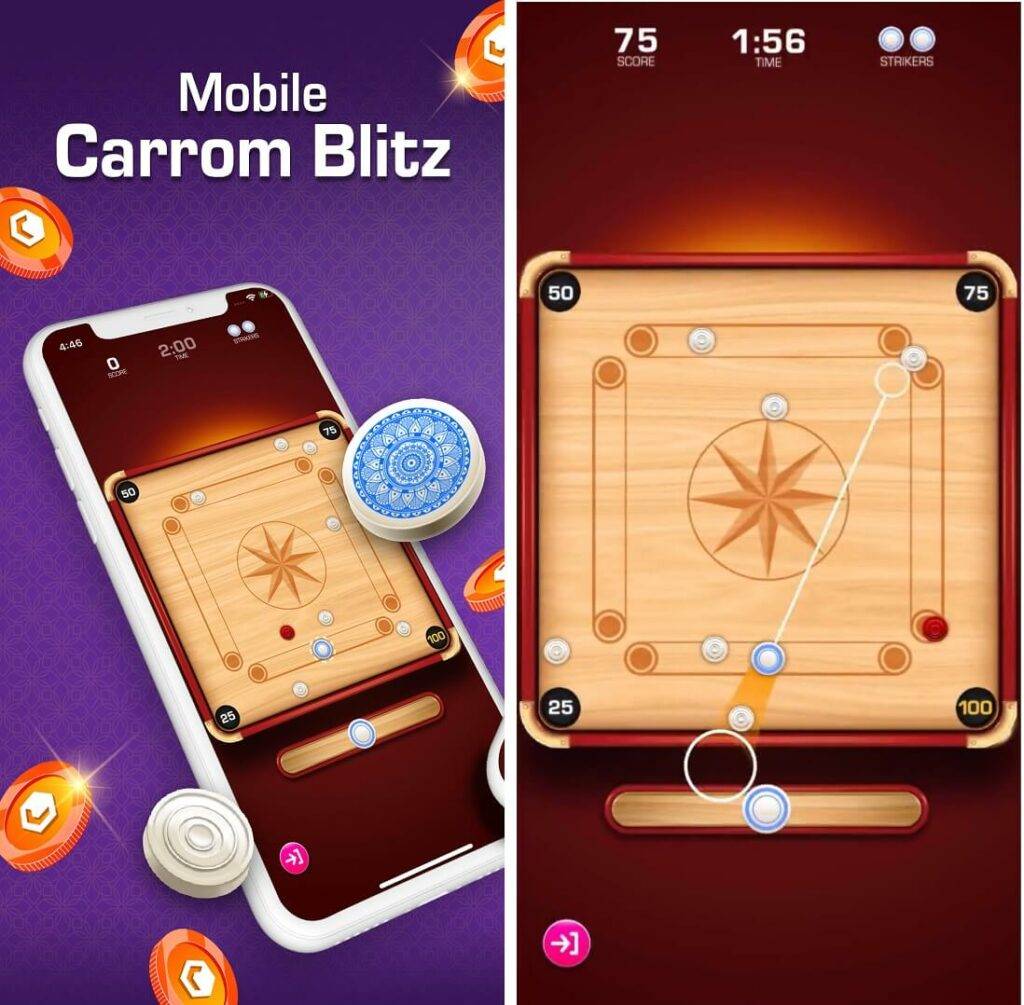 Carrom Blitz : Jouez pour des jetons $RLY - Jeu Android avec Blockchain